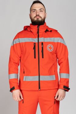 Куртка демисезонная мужская Скорая помощь MedicLine SOFTSHELL красная