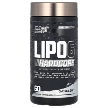 Nutrex Research LIPO-6 Hardcore 60 Caps , Жиросжигатель