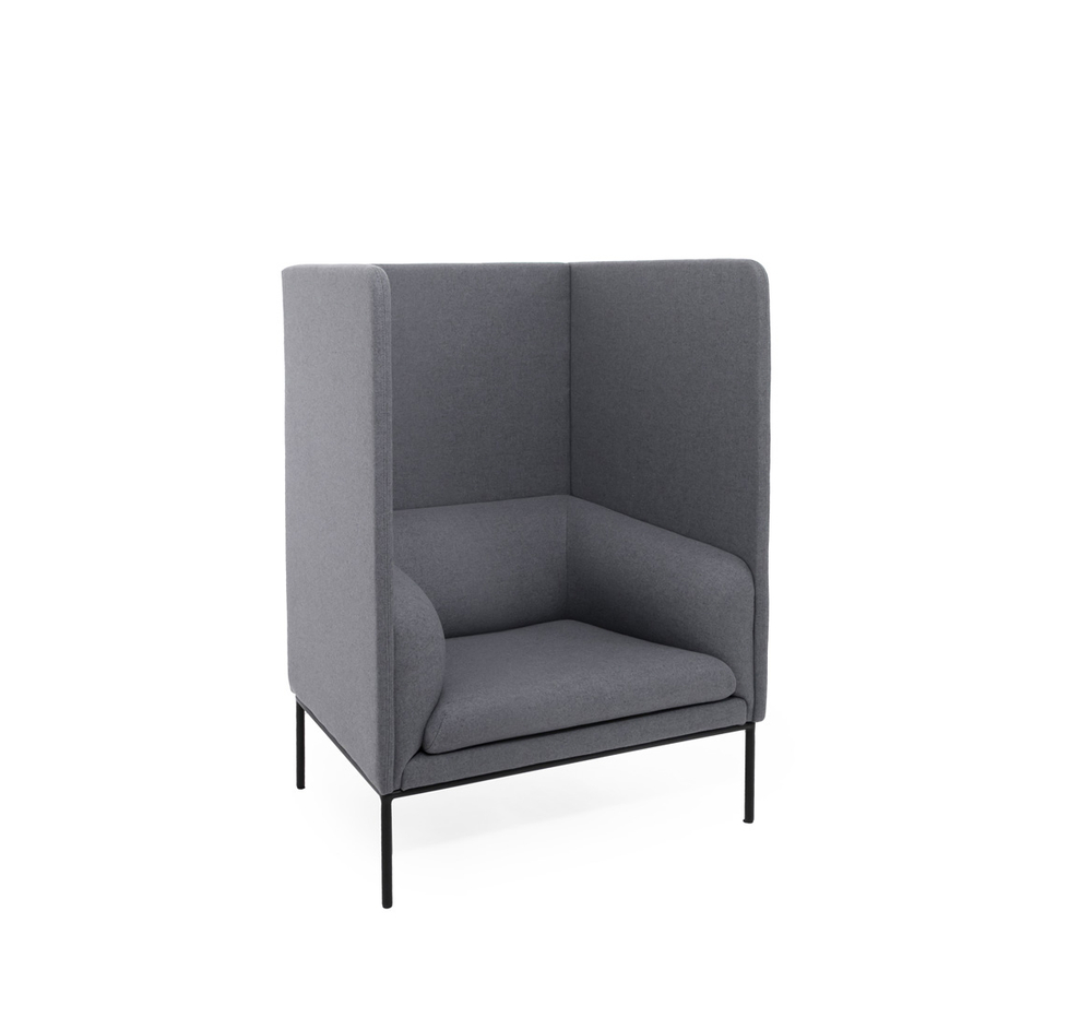 Мягкое кресло с высокой спинкой ЛИРО, ткань шерсть