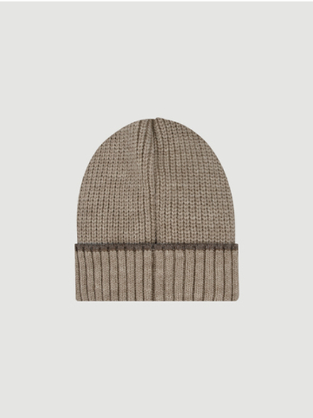 Шапка вязаная с отворотом Mjölk Бежевый меланж
