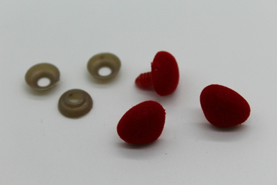Носик винтовой с заглушкой ворсистый 1,9х1,5 см (красный)