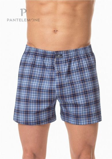 Трусы мужские семейные Pantelemone PMB-413, клетка синяя