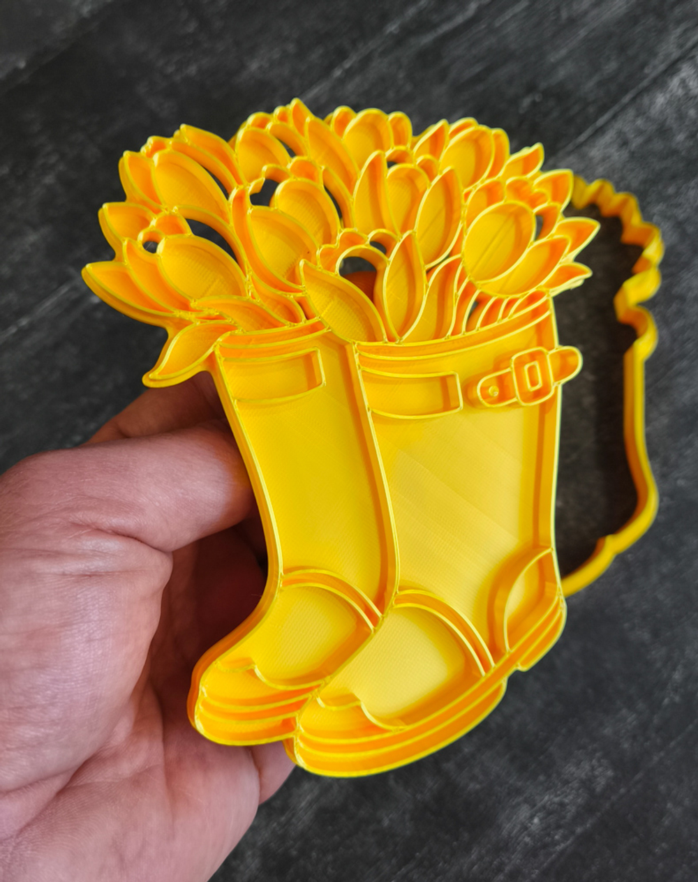 Штамп Сапоги с тюльпанами №1 от Киры