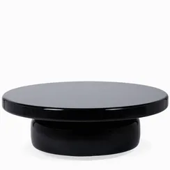 Кофейный стол Omen Ø90х30 см, черный глянец