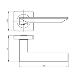 Ручка раздельная K.JK51.ULTRA (ULTRA JK) CP-8 хром