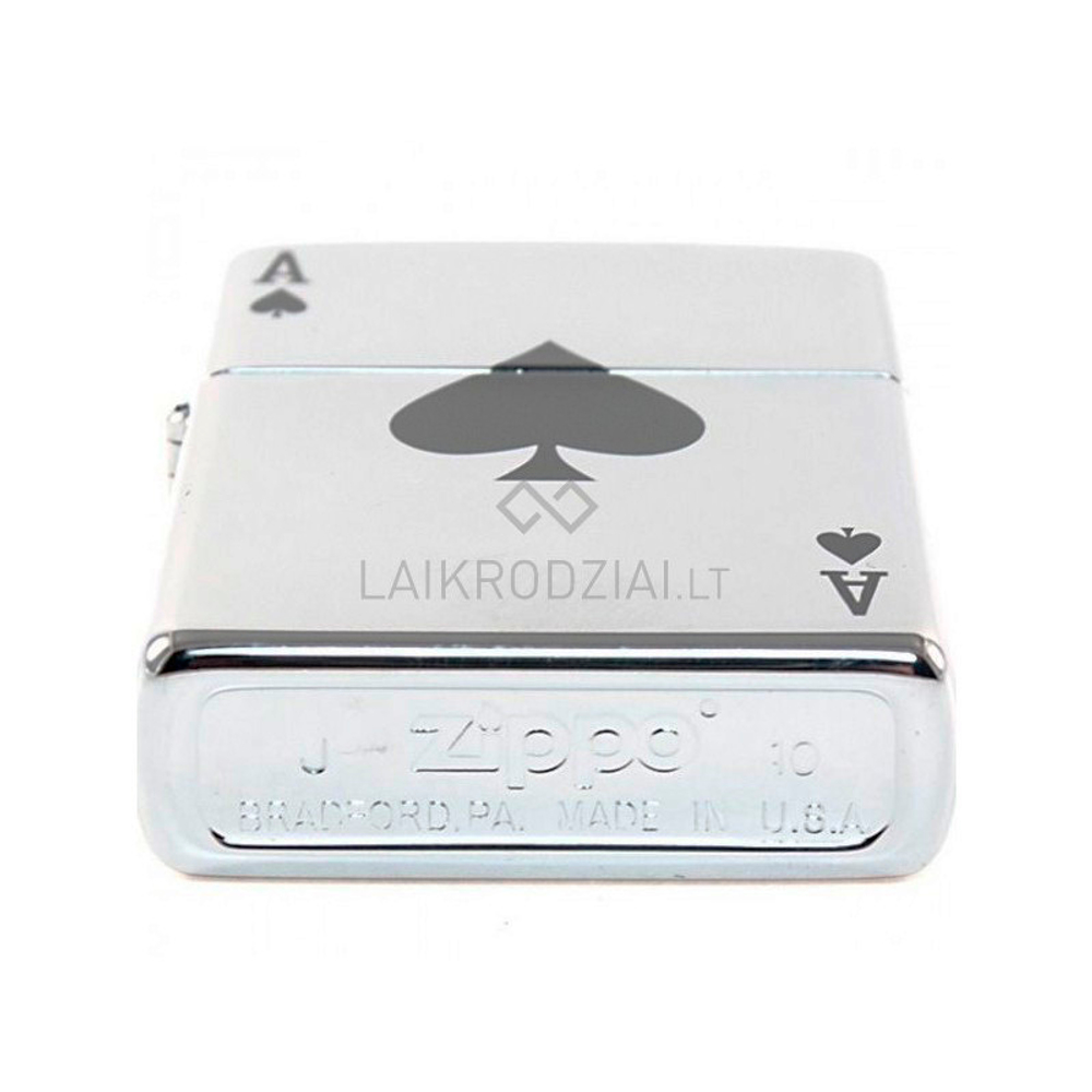 Зажигалка Zippo с покрытием High Polish Chrome, латунь/сталь, серебристая, глянцевая, 36x12x