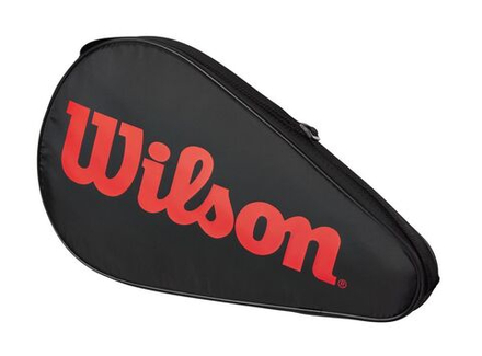 Чехол для падл ракетки Wilson Padel Cover - black/infrared red