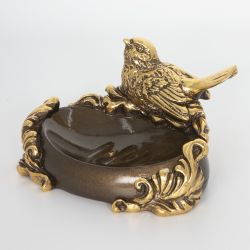 Мыльница Птичка Терра Бронза