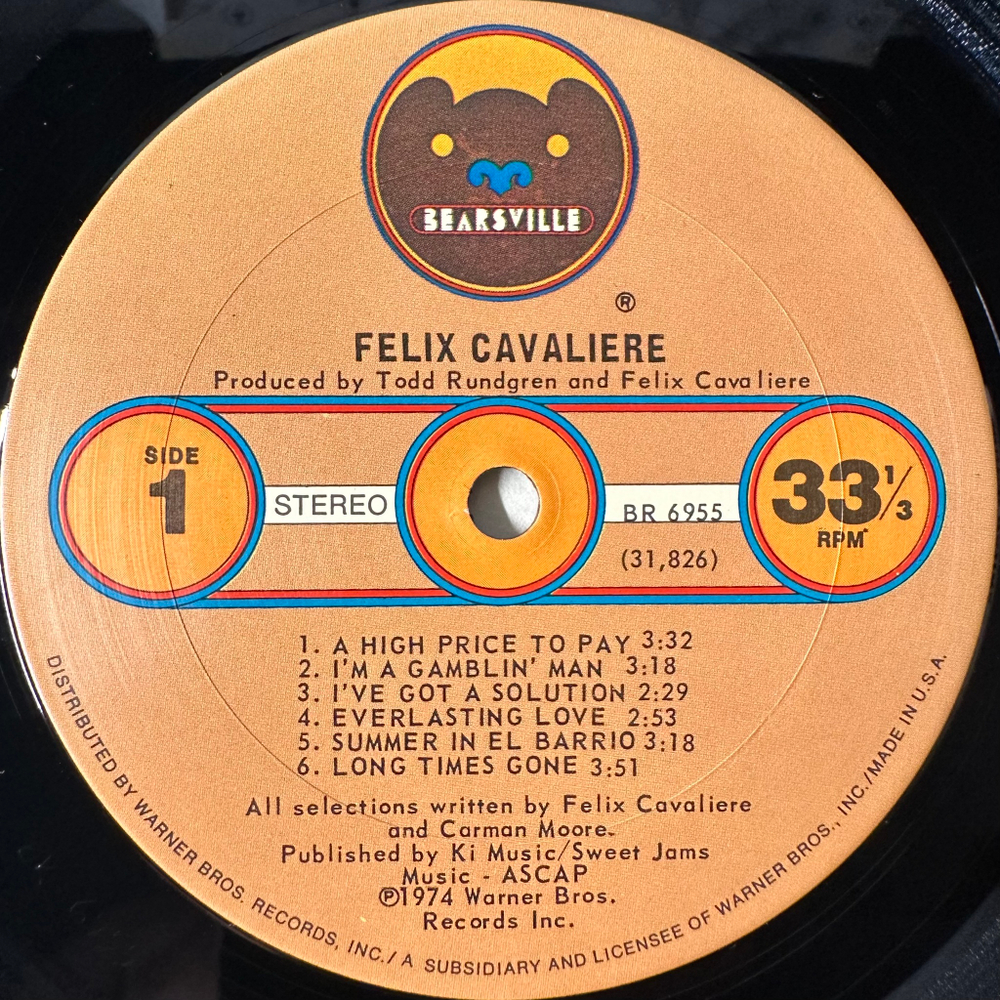 Felix Cavaliere ‎– Felix Cavaliere (США 1974г.)