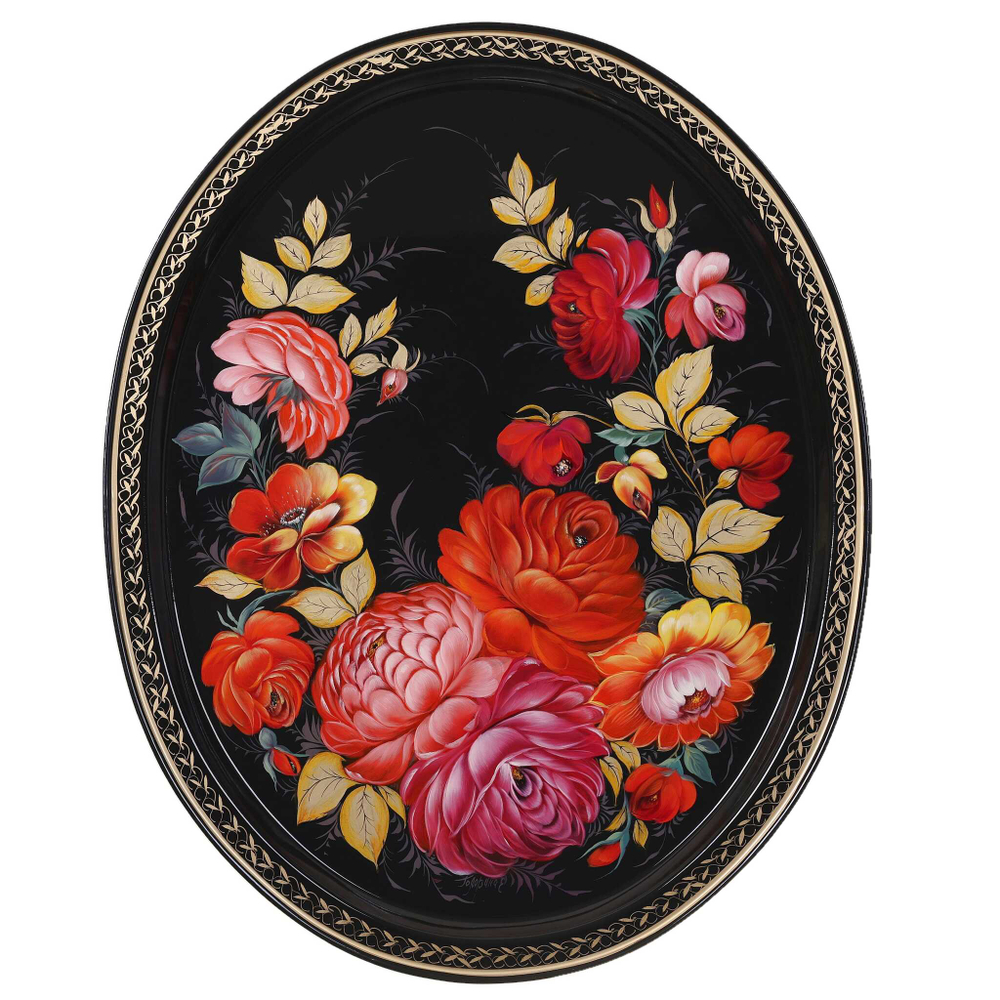 Zhostovo metal tray A26D07042548