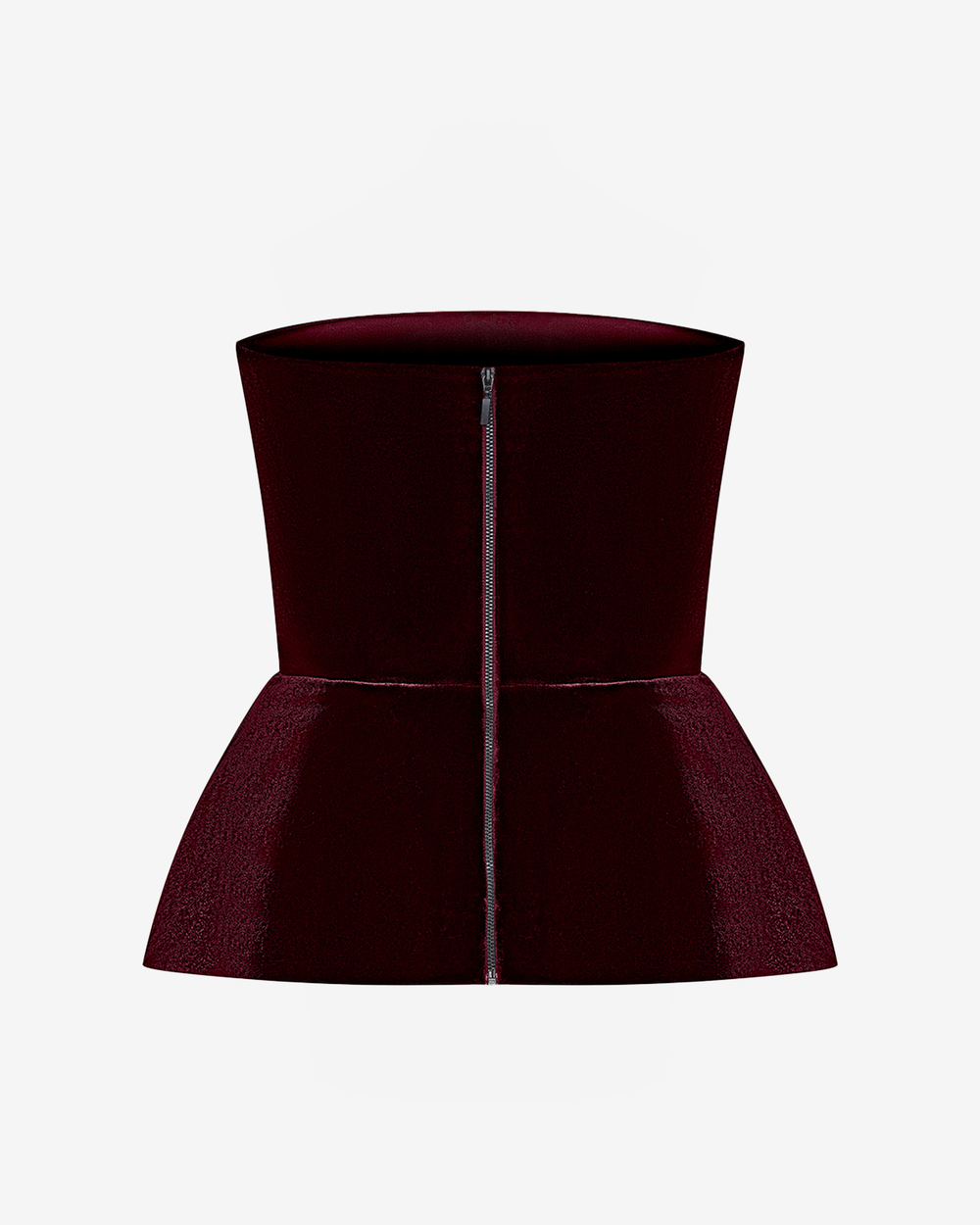 Топ корсетный из бархата с баской