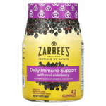 Zarbee's, Бузина для укрепления иммунитета, натуральный ягодный вкус, 42 жевательные таблетки