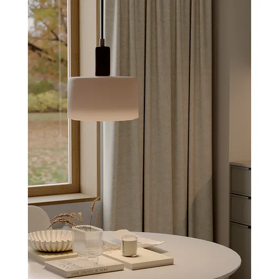 Светильник потолочный Juko, Ø30х32 см, вишневый/бежевый