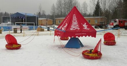 Карусель тюбинг "SNOWCROSS" зимний