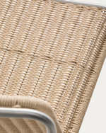 Уличный стул Tavari из бежевой веревки и стали