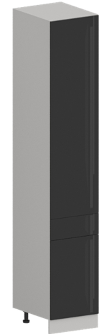 Кухня Модуль ШП1Я 400 Белый / Графит Глянец