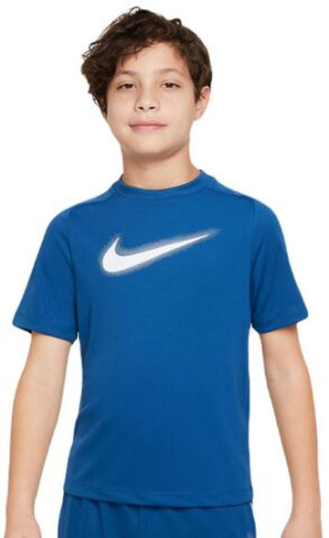 Детская теннисная футболка Nike Kids Dri-Fit Multi+ Top - court blue/white