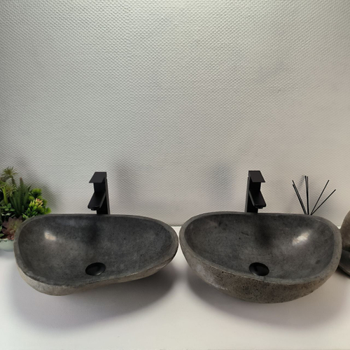 Раковина из речного камня ПАРА! RS-63842 54*38*15 2шт 0127