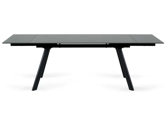Раскладной обеденный стол Bronte черный керамика 160-240