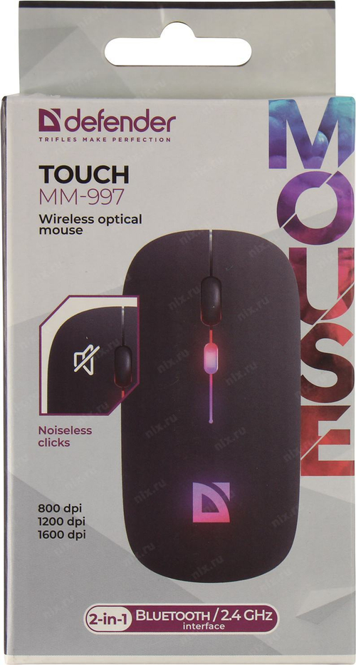 Defender Touch Wireless Optical Mouse MM-997  BT/USB  4btn+Roll &lt;52997&gt;