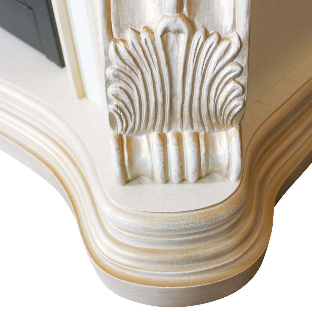 Каминокомплект Real Flame Barcelona 33 WT с очагом Moonblaze Deluxe Black