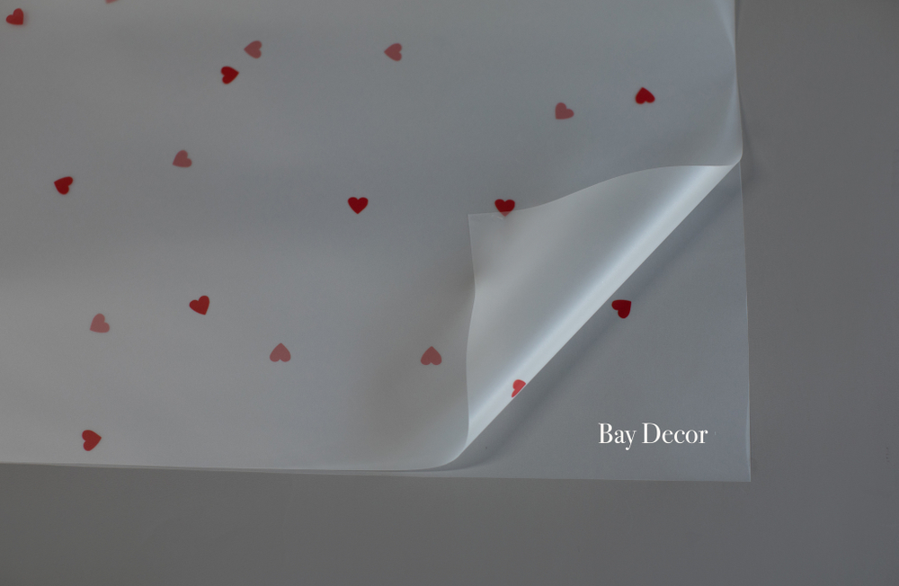 Аквабумага CYXAX2021-1 полупрозрачная белая с сердцами