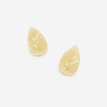 Подвеска резная "Листочек", 18*11мм, желтая коралловая пудра