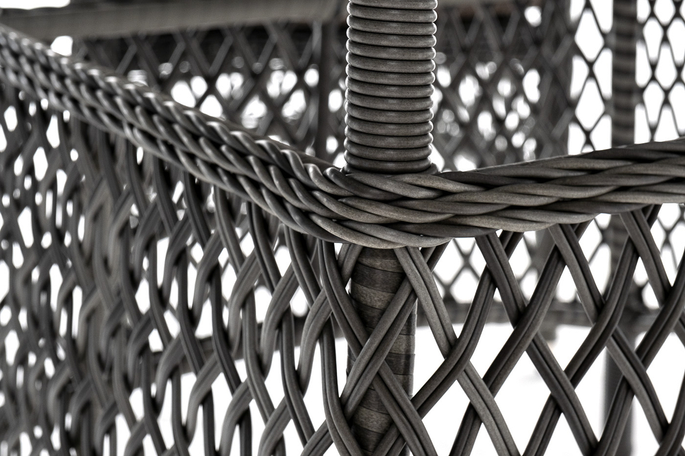 "Эспрессо–150 S" обеденная группа плетеная, цвет графит