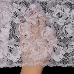 Кружево эластичное лавандово-серое 20 см, Китай