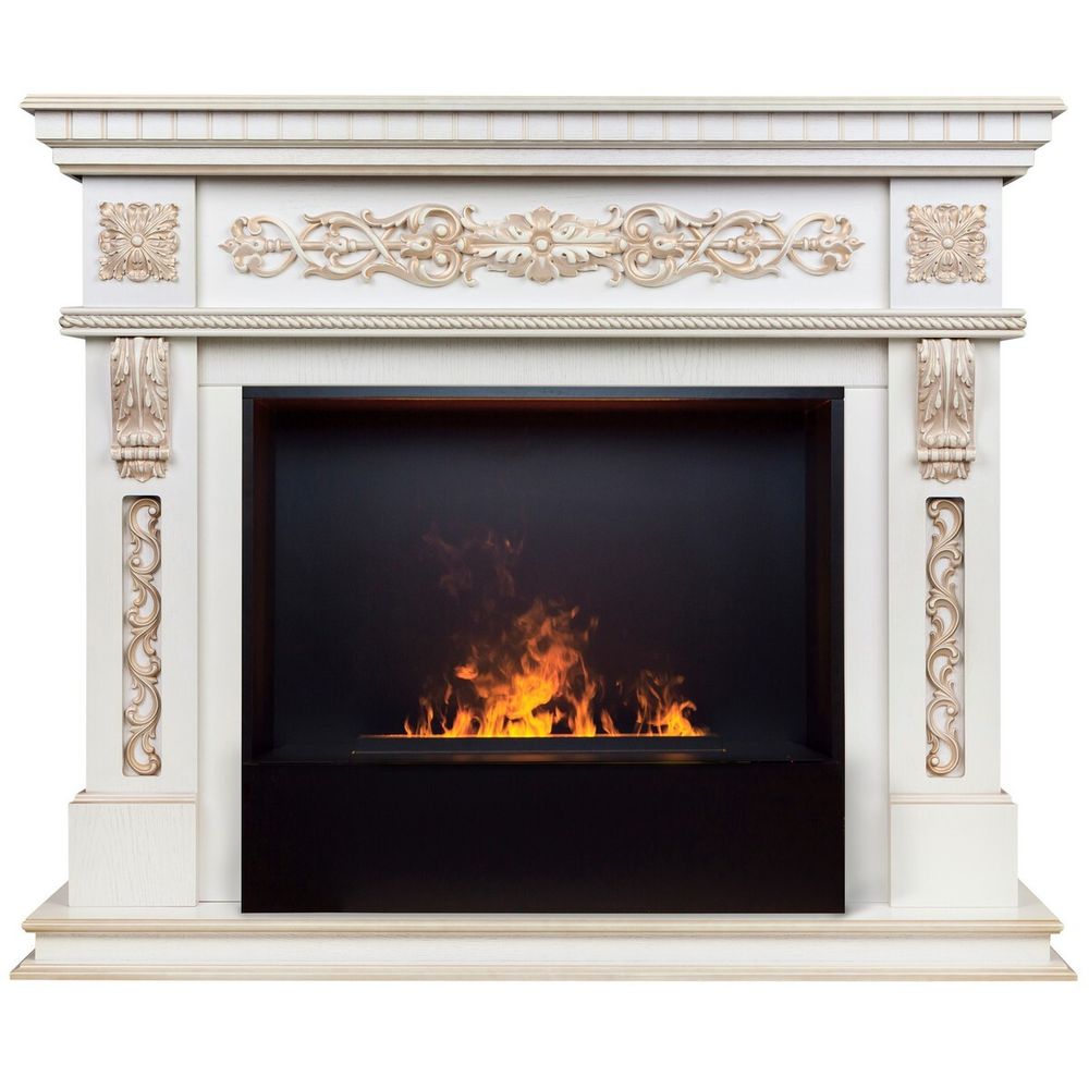 Электрокамин RealFlame Estella 25,5/26 WT с очагом 3D Cassette 630 Black Panel