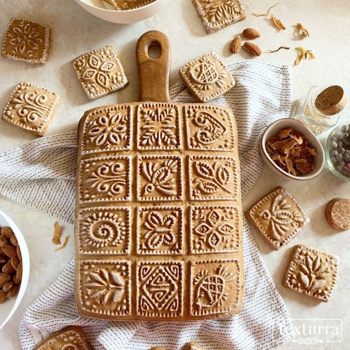 Пряничные доски и скалки с узорами Tекстурра