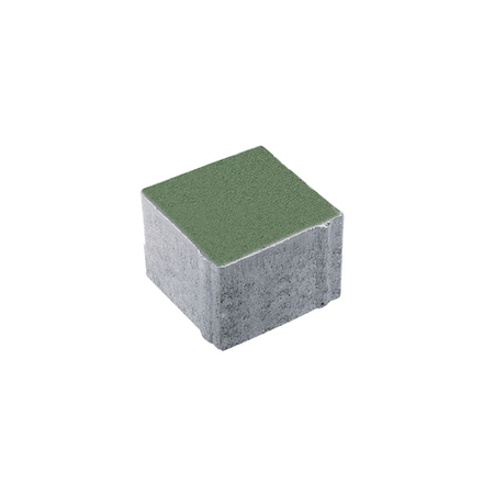 Тротуарная плитка КВАДРАТ 100х100 мм - Стандарт Зеленый