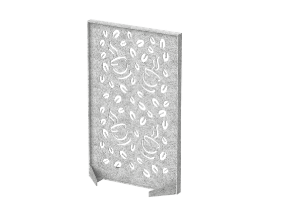 Перегородка с декором  "Кофе" 120х40х160