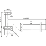 Сифон для умывальника и биде, пластик 40 AlcaPlast A45F-DN40