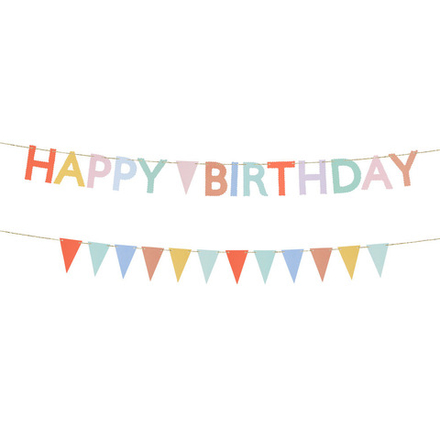 Гирлянда "Happy Birthday" (мини-гирлянда) 0,6 м