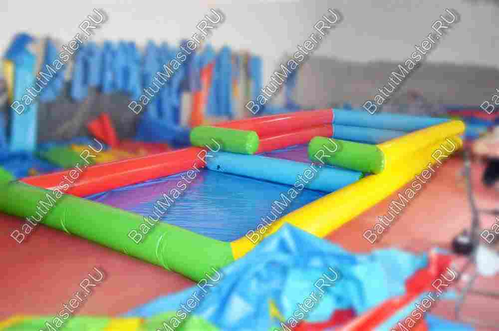 Прямоугольный надувной бассейн "Двойной" 8*4*0,65 м