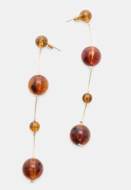 STRADIVARIUS Серьги-подвески в форме шара, горчичный