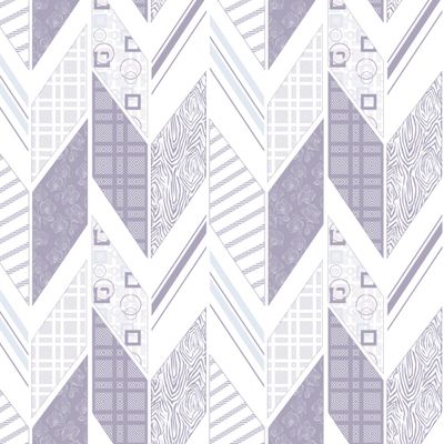 сиреневый с белым узор геометрический для обоев и портьер