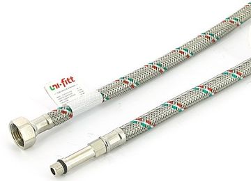 Гибкая подводка для воды Uni-Fitt ML10X1 х ВР 1/2", длина 600 мм, с длинным штуцером (503S2806)