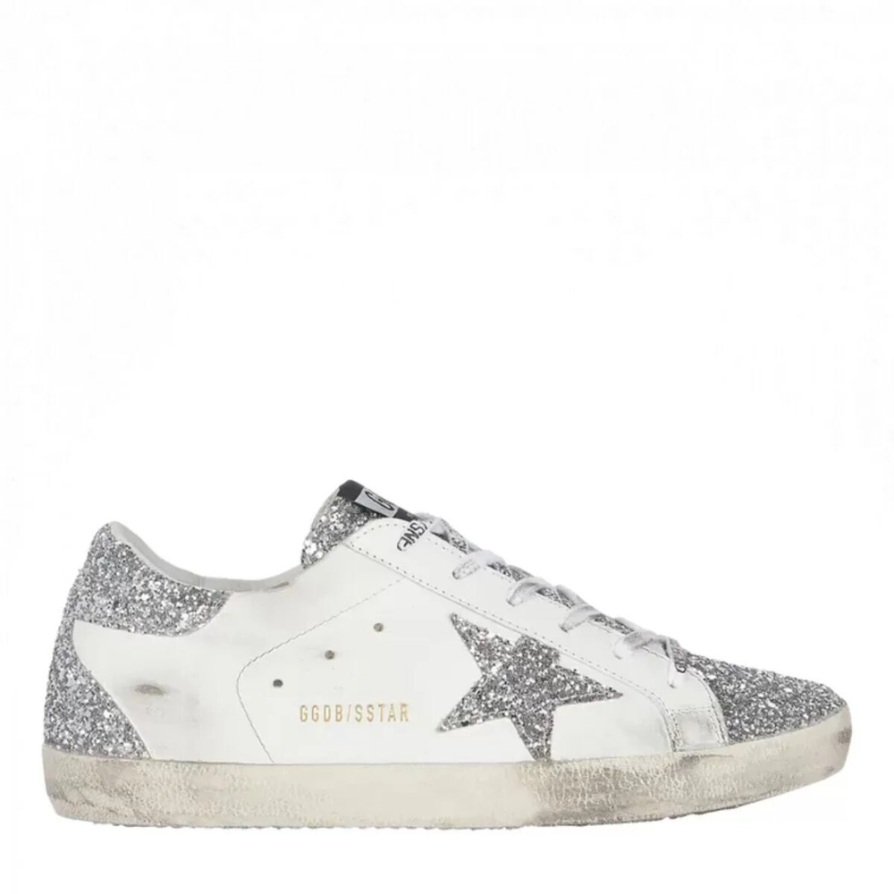 Кеды GGDB Super-Star Wmns White Silver Glitters