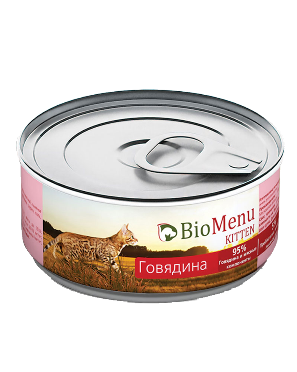 BioMenu Cat Kitten Консервы Мясной паштет с Говядиной 100гр.