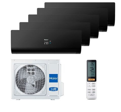 Мульти сплит система Haier на 5 комнат (25+25+25+25+25 кв.м) FLEXIS Black