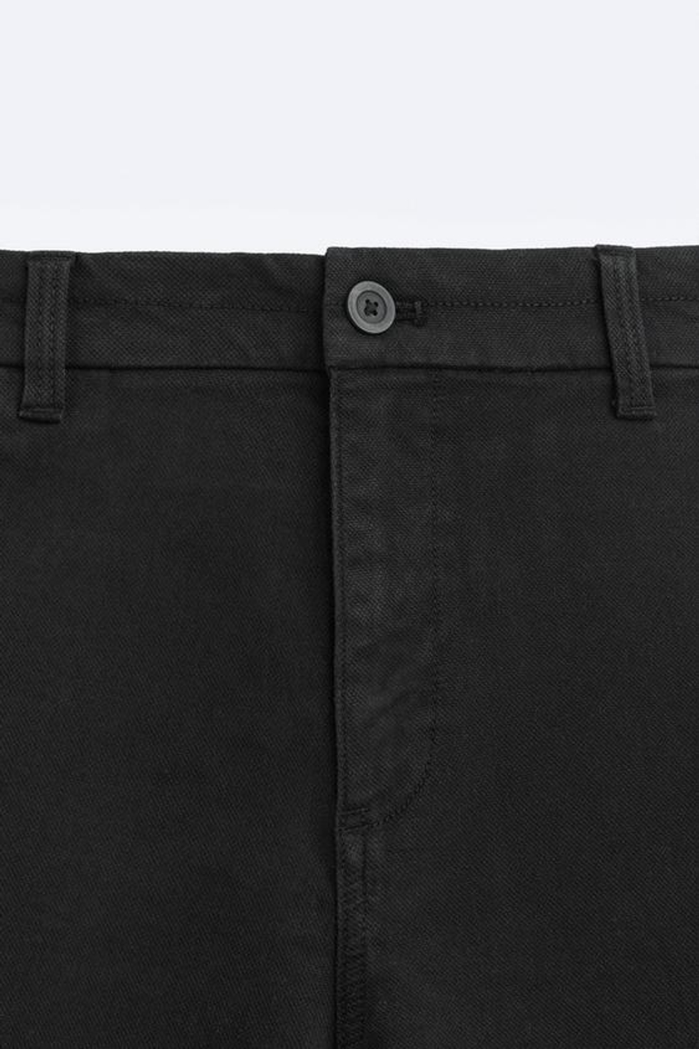 ZARA ШОРТЫ ЧИНОС ИЗ РЕЛЬЕФНОЙ ТКАНИ, ЧЕРНЫЙ