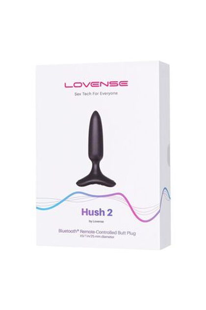 Анальная втулка LOVENSE Hush 2 (XS), 12,1 см, Ø 2,5 см