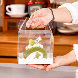 Коробка кондитерская прозрачная с ручкой 20х20х14 см (10 шт)