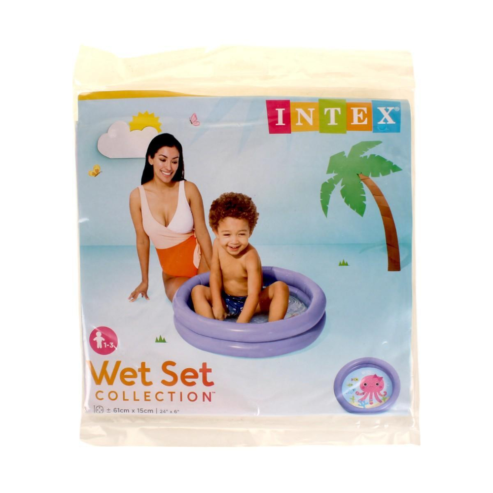 Бассейн надувной "Морские обитатели" 61*15см, цв. сиреневый 533013 (Intex)