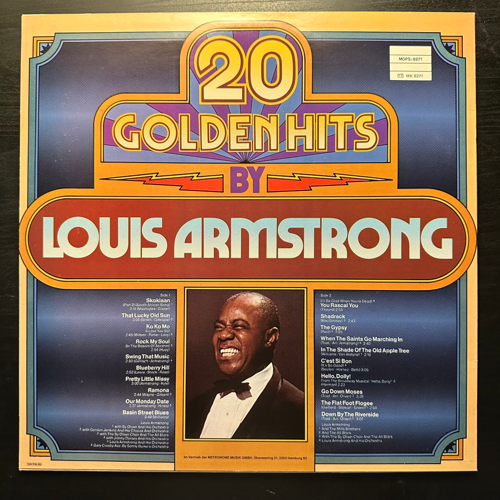 Louis Armstrong - 20 Golden Hits (Скандинавия 1978г.)
