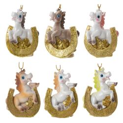 GAEM Фигурка декоративная подвесная "Лошадка", L5 W3 H7,5 см, 6в.