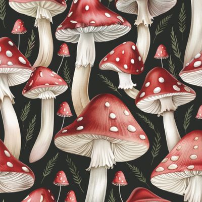 Милые сказочные мухоморы