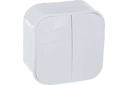 Выключатель 2-кл. ОП Quteo 10А IP20 10AX бел. Leg